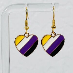 Multicolor Heart Earrings